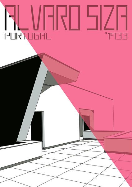 Alvaro Siza 4 - Pink Triangle by TAAIDesign