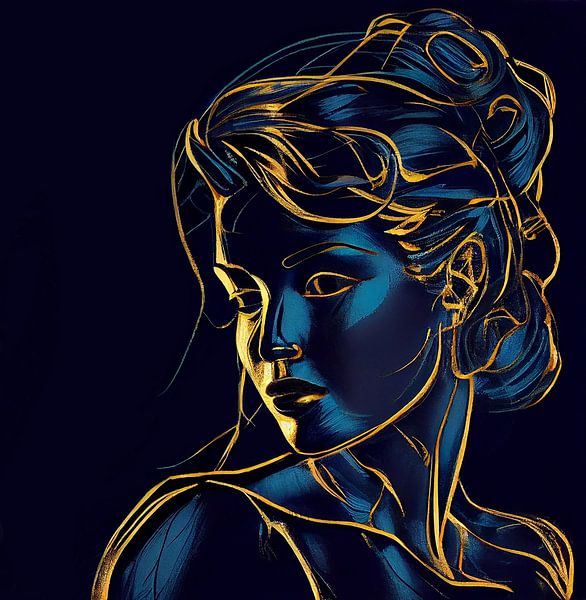 Golden line woman by Bianca ter Riet