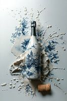 Delfts Blauwe Champagne Fles