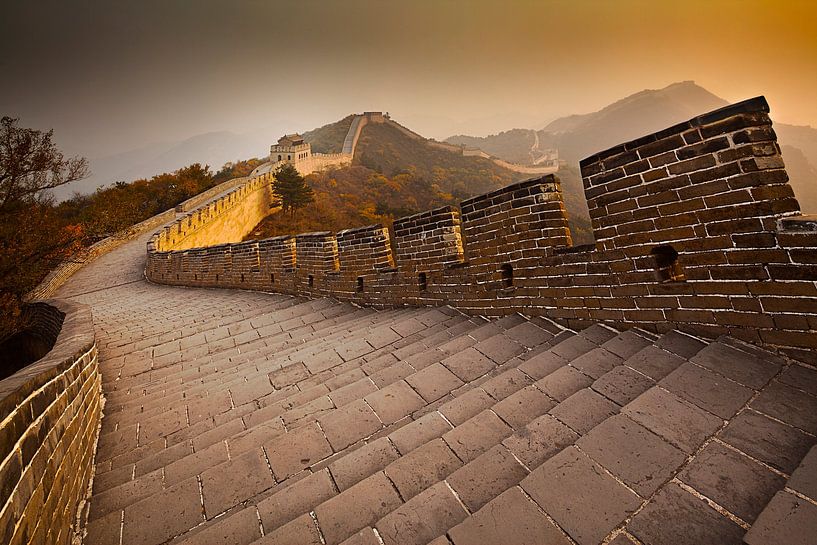 Muraille de Chine au coucher du soleil par Chris Stenger