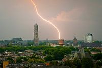 Bliksemschicht boven Utrecht.