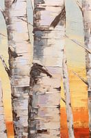 Palette de la forêt de trembles Peinture à l'huile au couteau