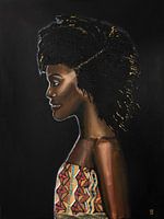 Peindre la femme à la coupe afro
