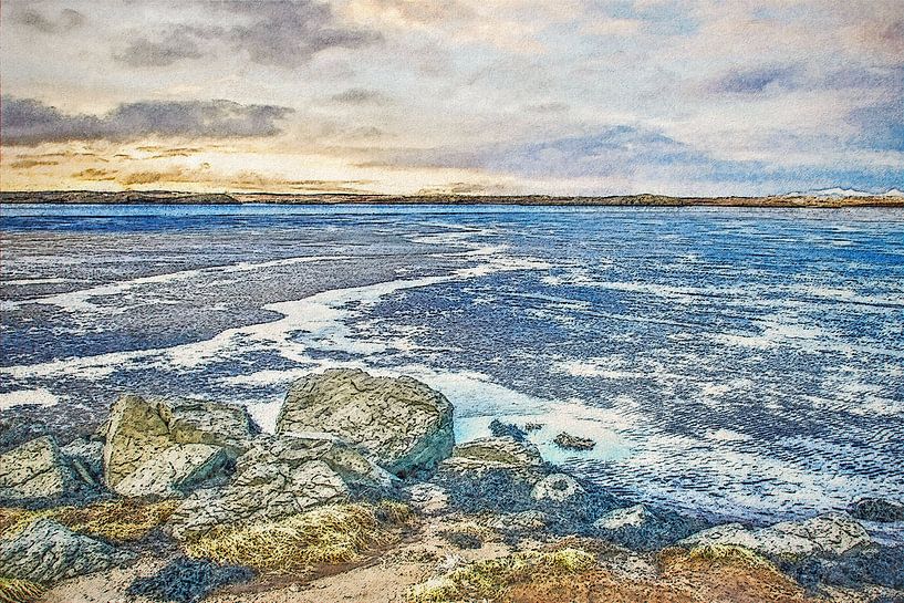 Low tide in the fjord by Frans Blok - photos, art and other wall decoration