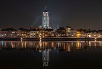 La ligne d'horizon de Deventer de nuit