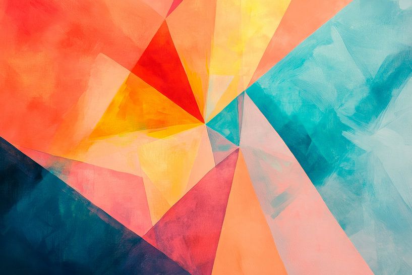 Composition abstraite de couleurs pastel par Poster Art Shop