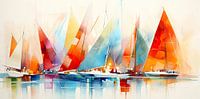 Segelboote abstrakt
