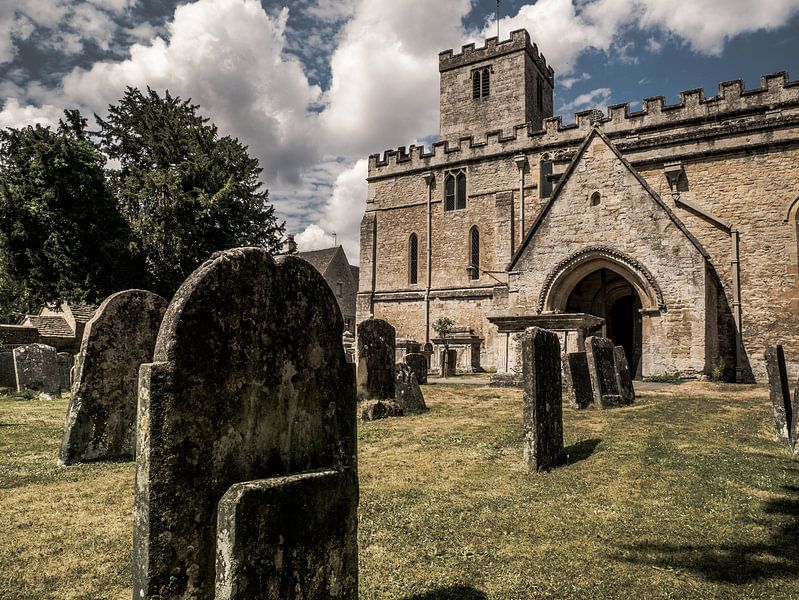 Graveyard &amp; Church, Bibury, England by Art By Dominic