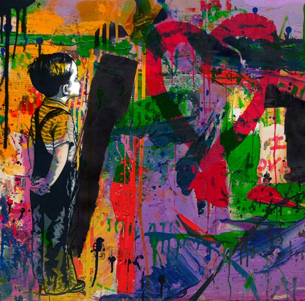 Hommage Banksy - Love - Abstrakt Game von Team W 32 Gallery