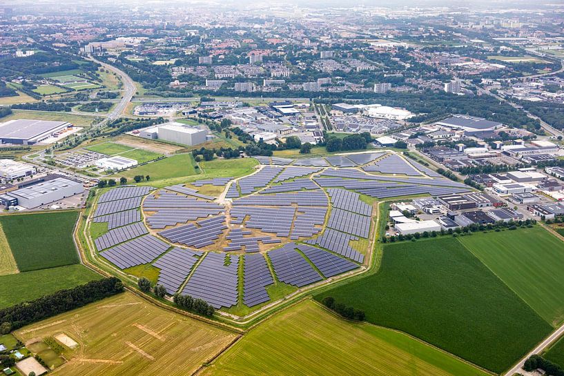 Solar park Bavelse Berg, Minervum Breda Aerial photo by I Love Breda
