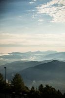 View mountains with clouds Trento