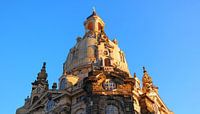 Frauenkirche to Dresden in the splendor of the sunset
