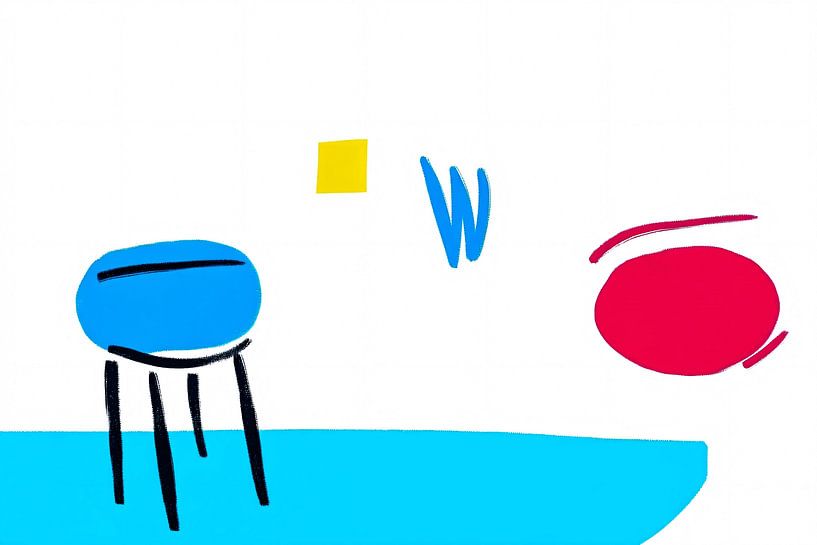 Abstraktes minimalistisches Design mit Farbe von Imperial Art House