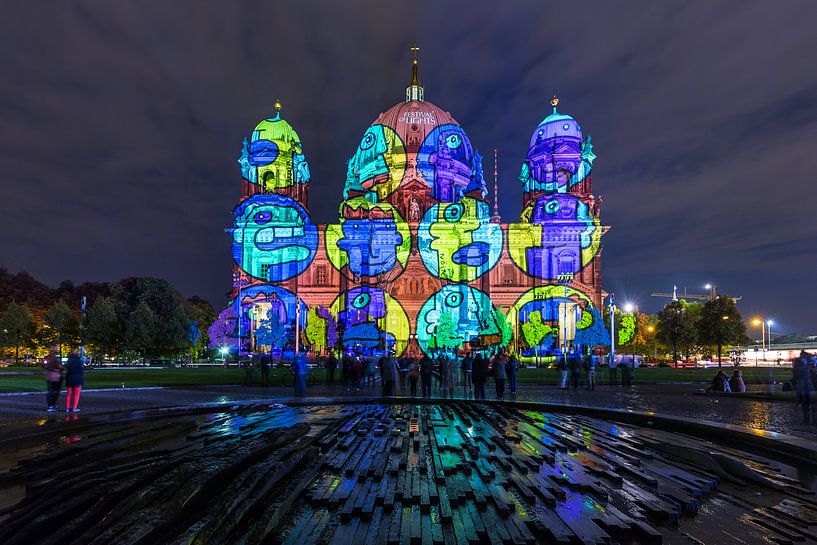 The Berlin Cathedral in special illumination by Frank Herrmann