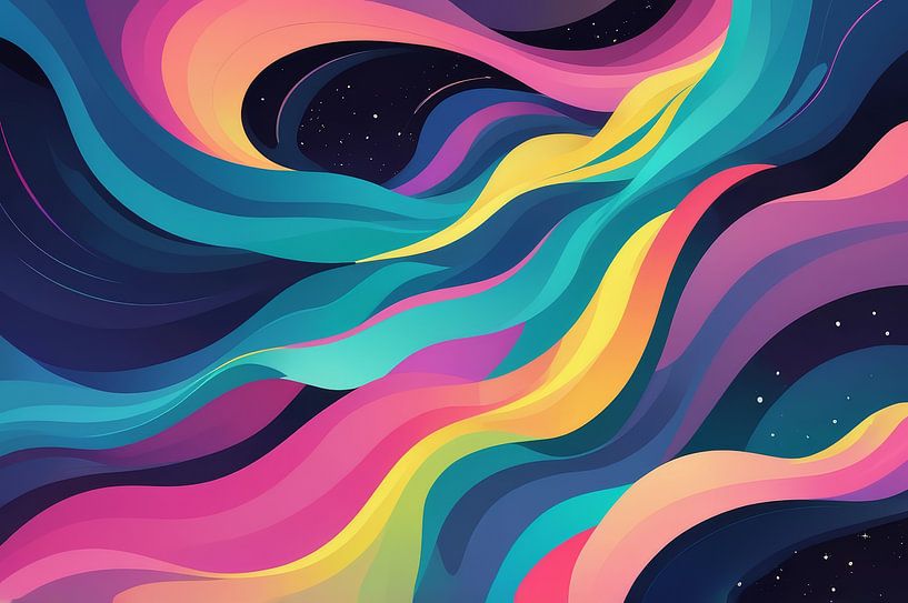 fond abstrait aurore arc-en-ciel par hisam colours