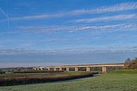 New IJssel bridge near Zutphen on a cold winter morning