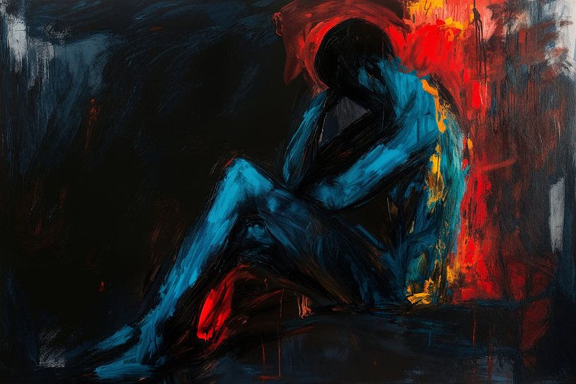 Une personne seule dans la splendeur des couleurs par Poster Art Shop