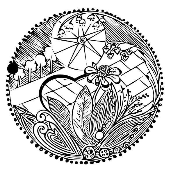 Flowers Ornament by Andree Jakobson