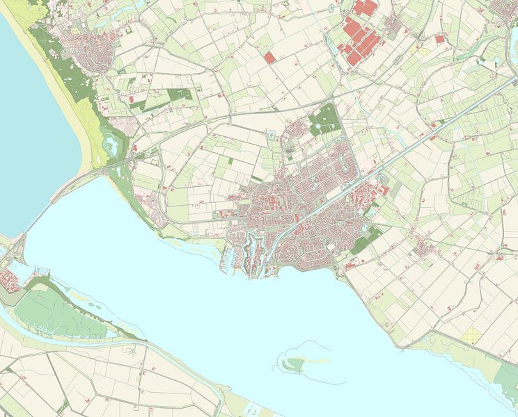 Carte de Hellevoetsluis par Rebel Ontwerp