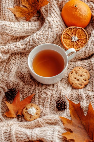 Herbstlicher Teegenuss von Poster Art Shop