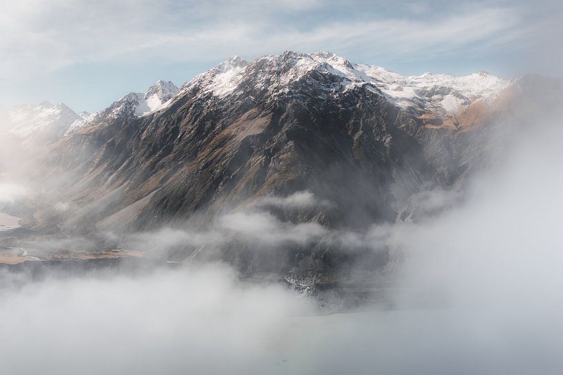 New Zealand Mountain In The Clouds by fromkevin