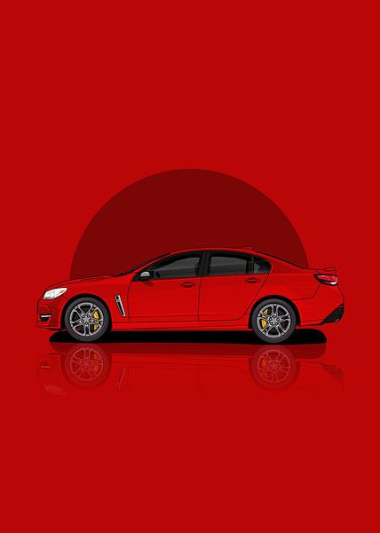 Kunst Auto chevrolet ss rot von D.Crativeart