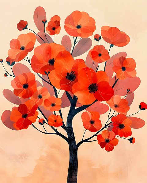 Illustration Fleurs arbre par But First Framing