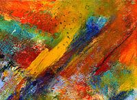 Abstrakte Malerei. Temperamentvoll in Rot