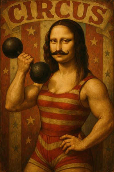 Mona Lisa circus athlete by Poster Art Shop