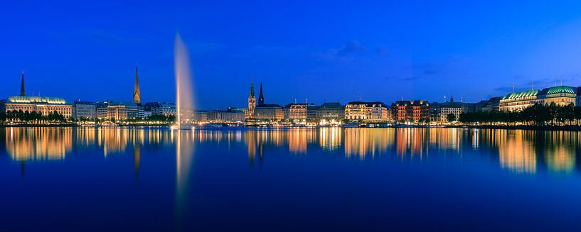 Panorama Binnenalster, Hamburg, Germany by Henk Meijer Photography