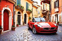 Red BMW Z8 somewhere in Italy