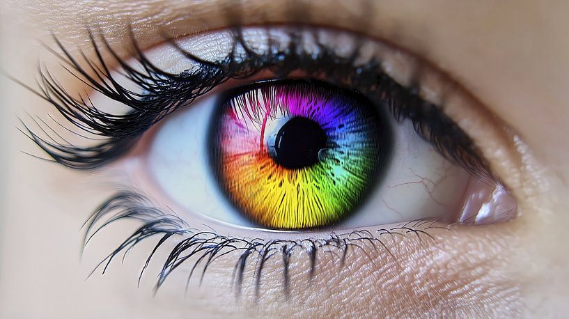 Colourful eye by Frank Heinz