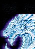 hologramme de dragon d'art