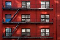 New York Red Facade