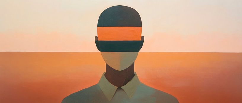 Gestalt ohne Gesicht – Farbspiel der Stille von Poster Art Shop