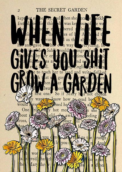 The Secret Garden lustiger Gärtner Spruch von KalliDesignShop