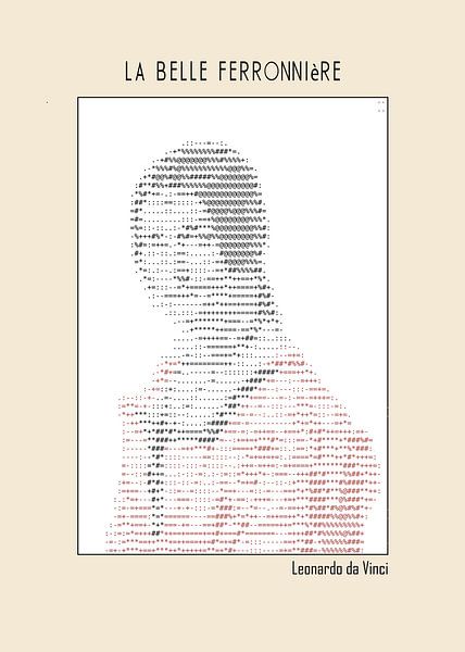 La Belle Ferronnière - ascii kunst van DOA Project