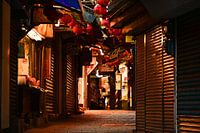 Die Fensterläden in Jiufen öffnen sich