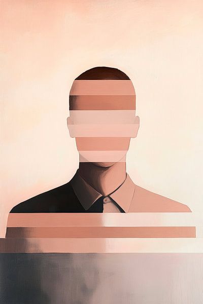 Sans visage dans un jeu de couleurs - Abstrait par Poster Art Shop