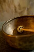 Singing bowl in earth tones