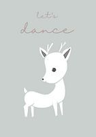Deer illustration with text