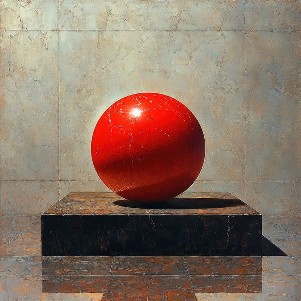 Rote Kugel auf der Plattform von Lufy