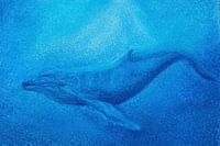 Baleine en bleu