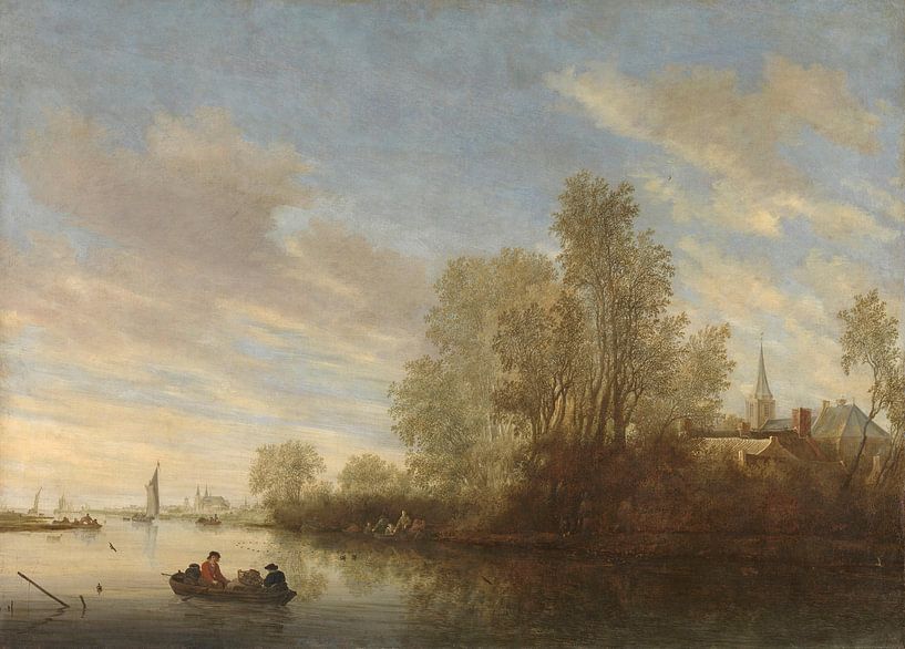 River view at Deventer, Salomon van Ruysdael, 1645 by Marieke de Koning