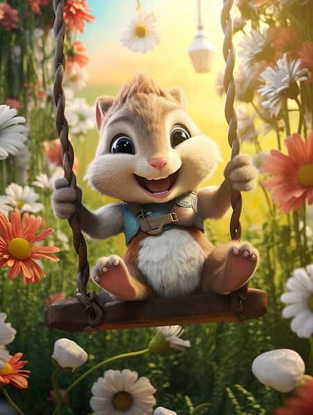 A happy squirrel by PixelPrestige