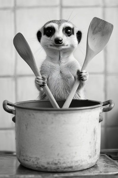 Erdmännchen Küche von Poster Art Shop