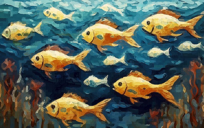 Flüchtende Fische von Anna Marie de Klerk