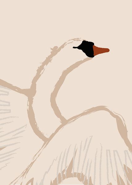 2 Schwäne 1 Tanz, weiblich von Atelier Cosa