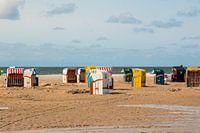 Strandkörbe am Strand von Nebel