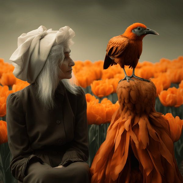 Le surréalisme dans le champ de tulipes par Ton Kuijpers